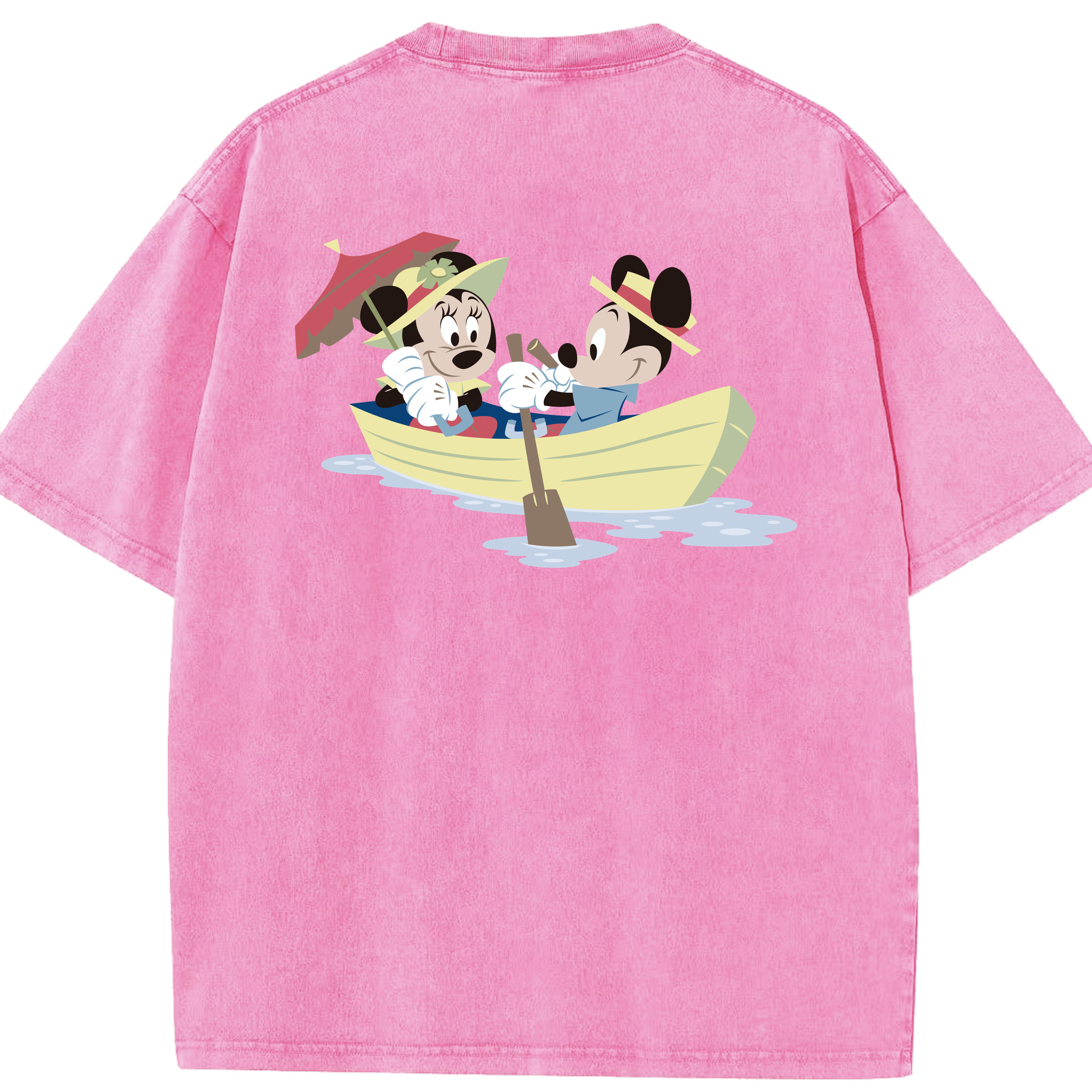 （画像用） ミッキーマウス Mickey Mouse 綿100% ヴィンテージ風 半袖Tシャツ（背面プリント）